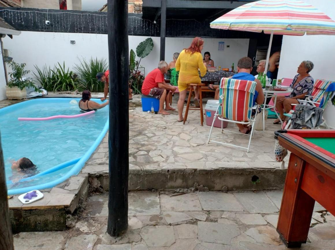 Praia Piscina Bilhar Churrasqueira Villa Sao Sebastiao  Bagian luar foto