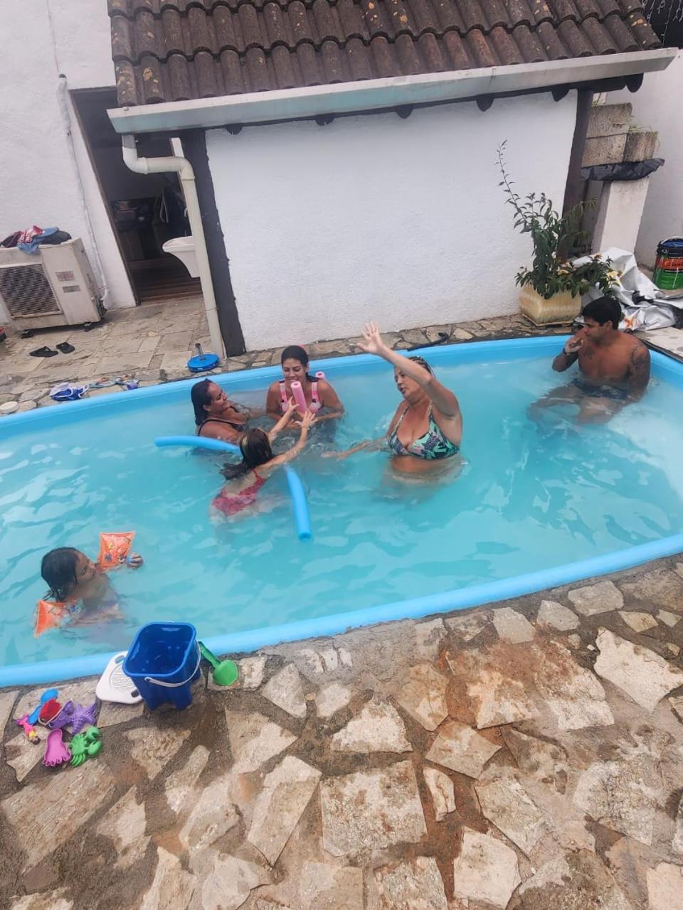 Praia Piscina Bilhar Churrasqueira Villa Sao Sebastiao  Bagian luar foto