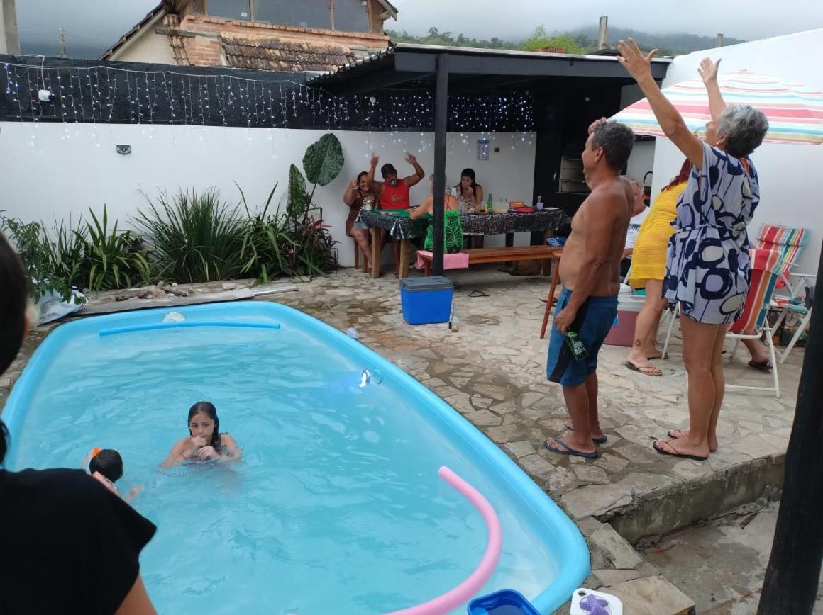 Praia Piscina Bilhar Churrasqueira Villa Sao Sebastiao  Bagian luar foto