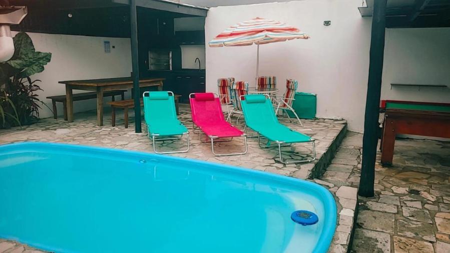 Praia Piscina Bilhar Churrasqueira Villa Sao Sebastiao  Bagian luar foto