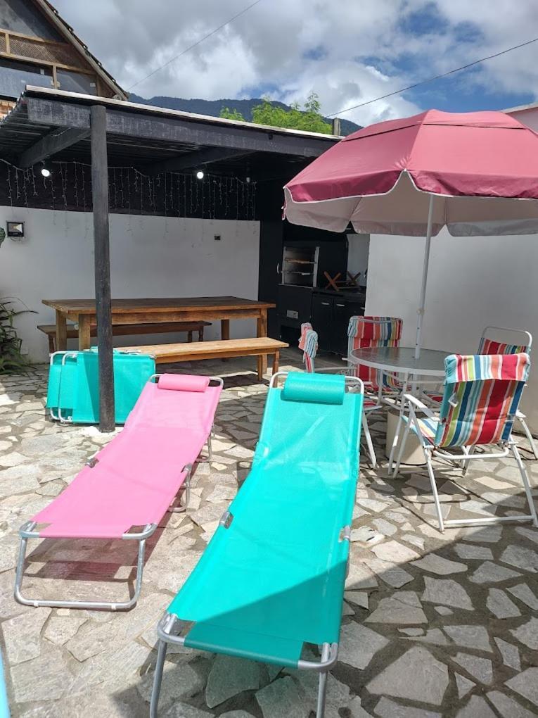 Praia Piscina Bilhar Churrasqueira Villa Sao Sebastiao  Bagian luar foto